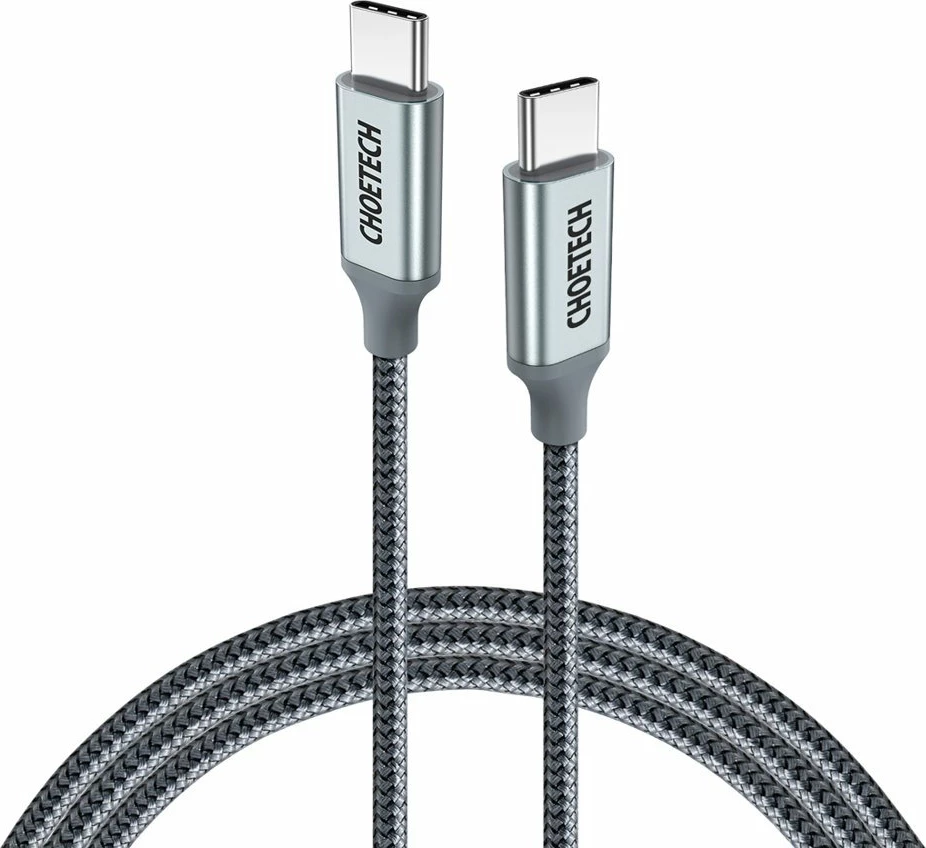 Kabel USB-C v USB-C Choetech XCC-1002-GY, 1,8 m, 100 W, siv