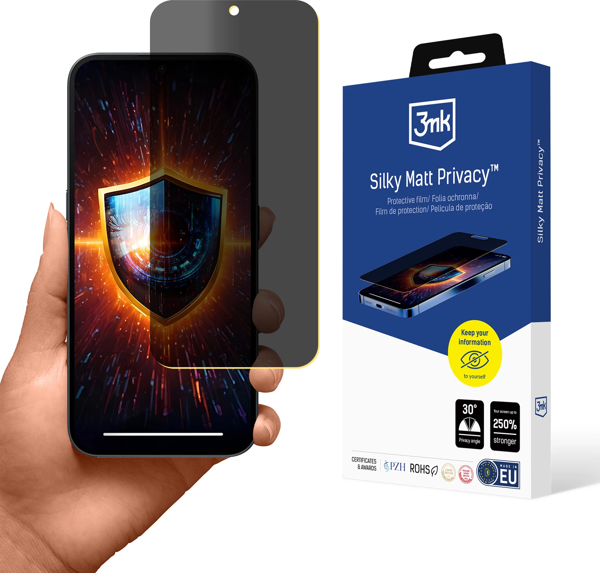 Zaščitna folija za zasebnost 3mk Silky Matt Privacy za Nothing Phone 2a