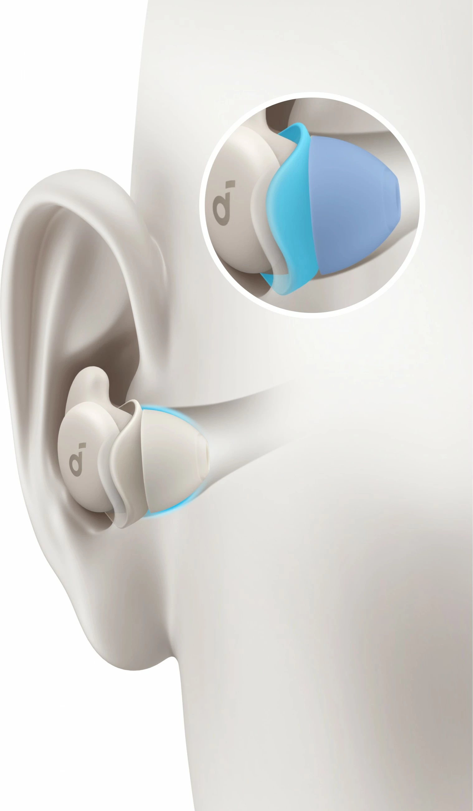 Brezžične spalne slušalke Anker Soundcore Sleep A20, 20 - 20000 Hz, bele