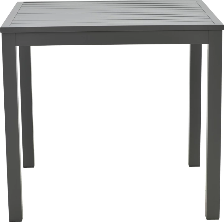 Set jedilne mize in stolov Moly - Kliton I, aluminij in tekstilen, antracit, 80x80x74 cm, 5 kosov