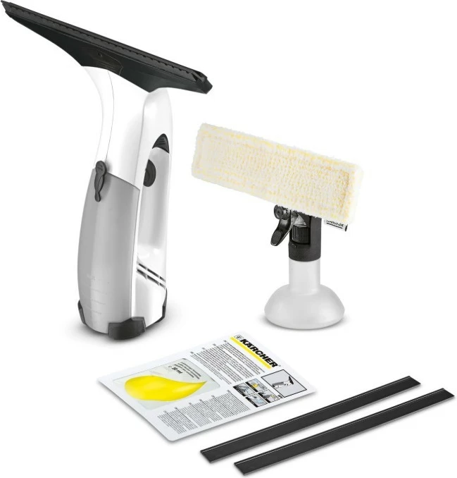 Čistilec oken z vakuumom Karcher WV 71 Plus Home Line (1.633-142.0), baterija 20 min, rezervoar 100 ml, čas polnjenja 120 min, siva/črna/bela, komplet s pršilcem + mikrovlakneno blazinico