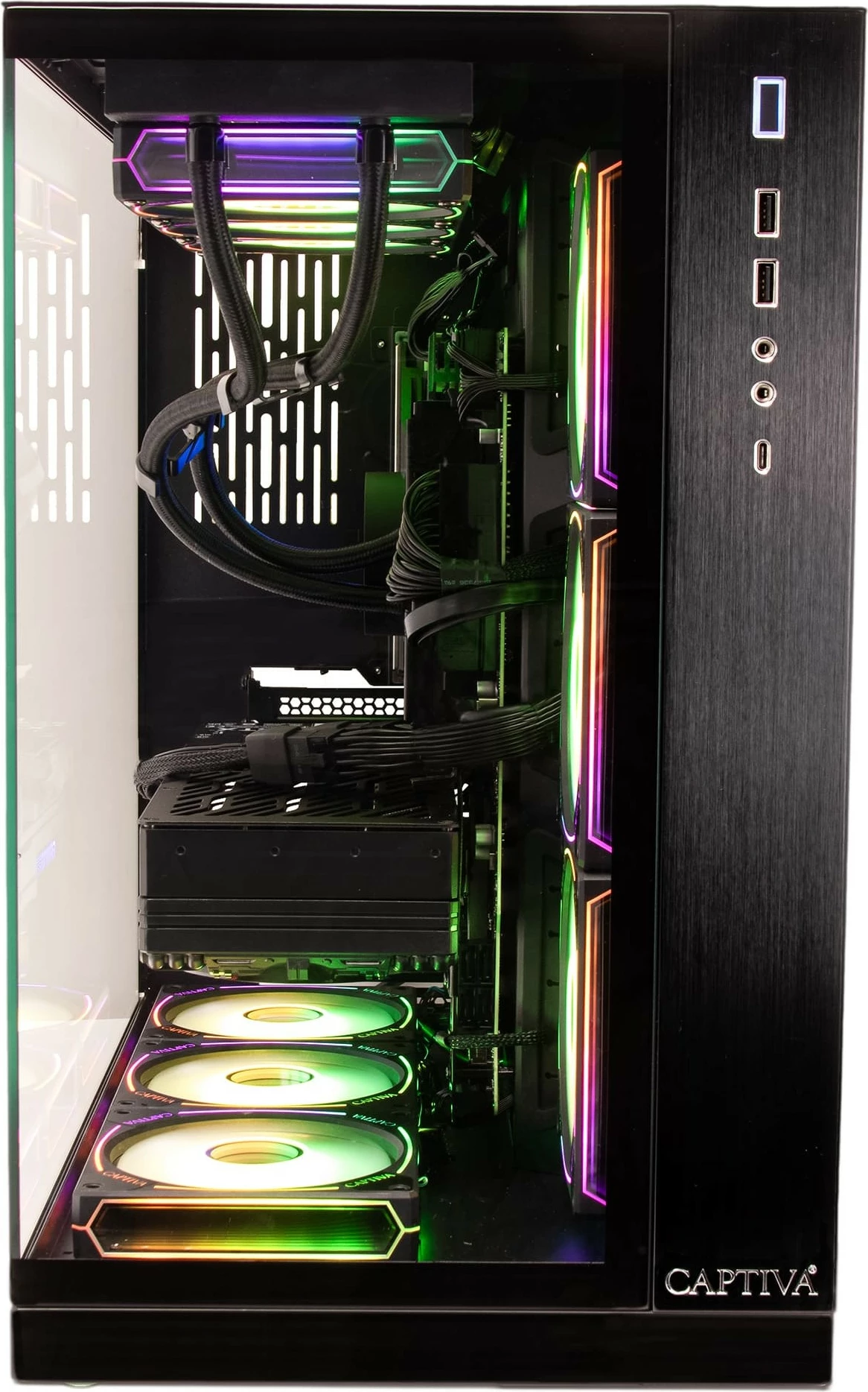Visokozmogljiv igralni računalnik Captiva R89-085, Ryzen 7 9800X3D, 64GB RAM, 2TB SSD, RTX 5080, Win 11