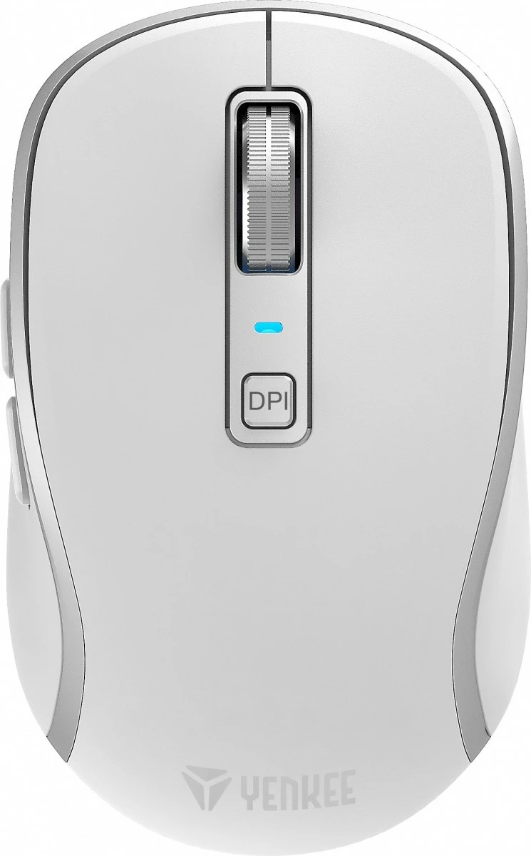 Brezžični miška (5 gumbov) YENKEE NOBLE YMS 2085WH, Bluetooth + WiFi, bela/siva
