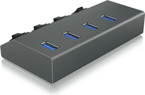USB razdelilec, 4 x USB 3.2 Gen 1, aluminij, antracit ICY BOX IB-HUB1405