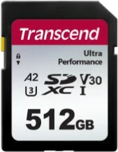 Kartica za pomnilnik 512GB Transcend SDXC 340S, UHS-I, Class 3, V30, črna