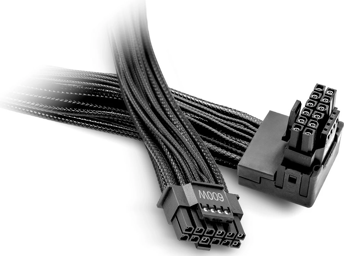Kabel za grafične kartice 12V-2X6 / 12VHPWR 90° obrnjeno CHR-7710, Be Quiet!, črn
