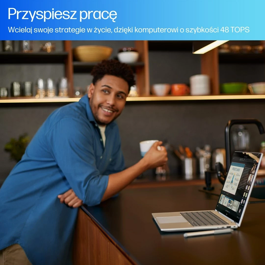 Prenosnik HP EliteBook X Flip G1i, 14", Intel Core Ultra 5 228V, 512 GB SSD, Windows 11 Pro, modro