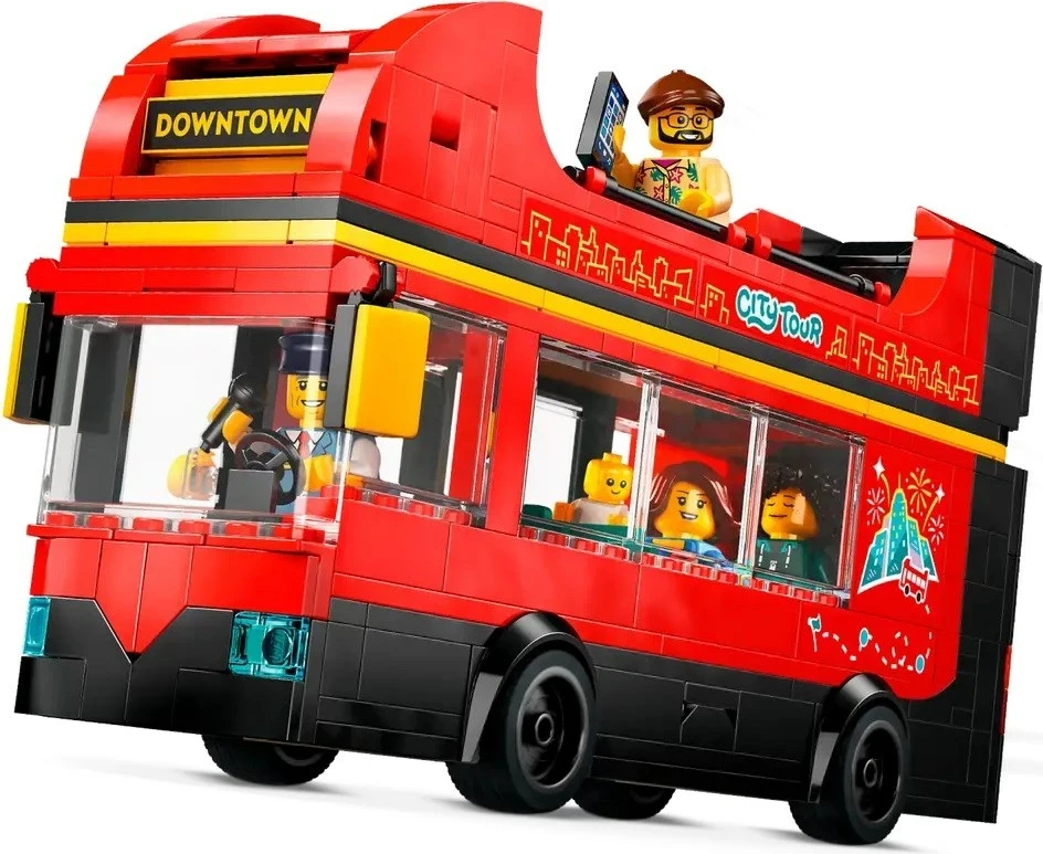 Dvokatni rdeči turistični avtobus LEGO City 60407