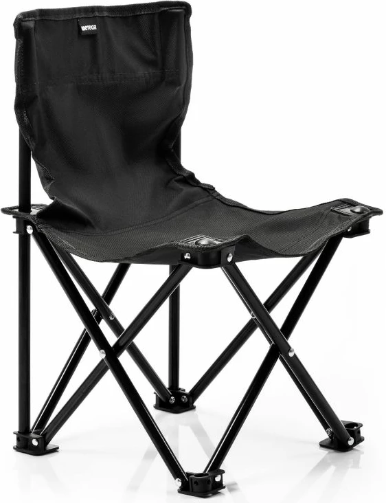Zložljiva kamping stol Meteor, črn
