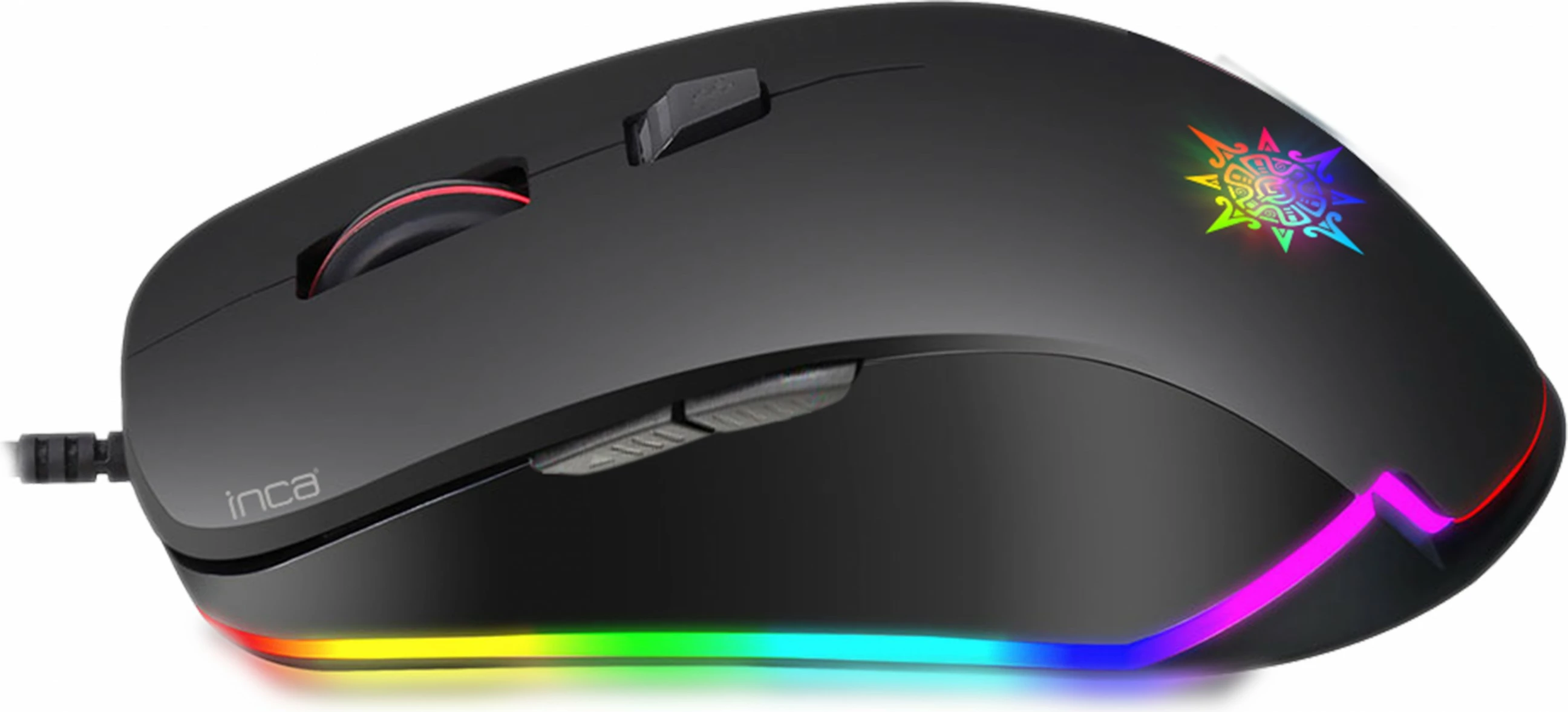 Gaming miška, Inca IMG-327, 4800 DPI, ambidextrous, črna, z osvetlitvijo