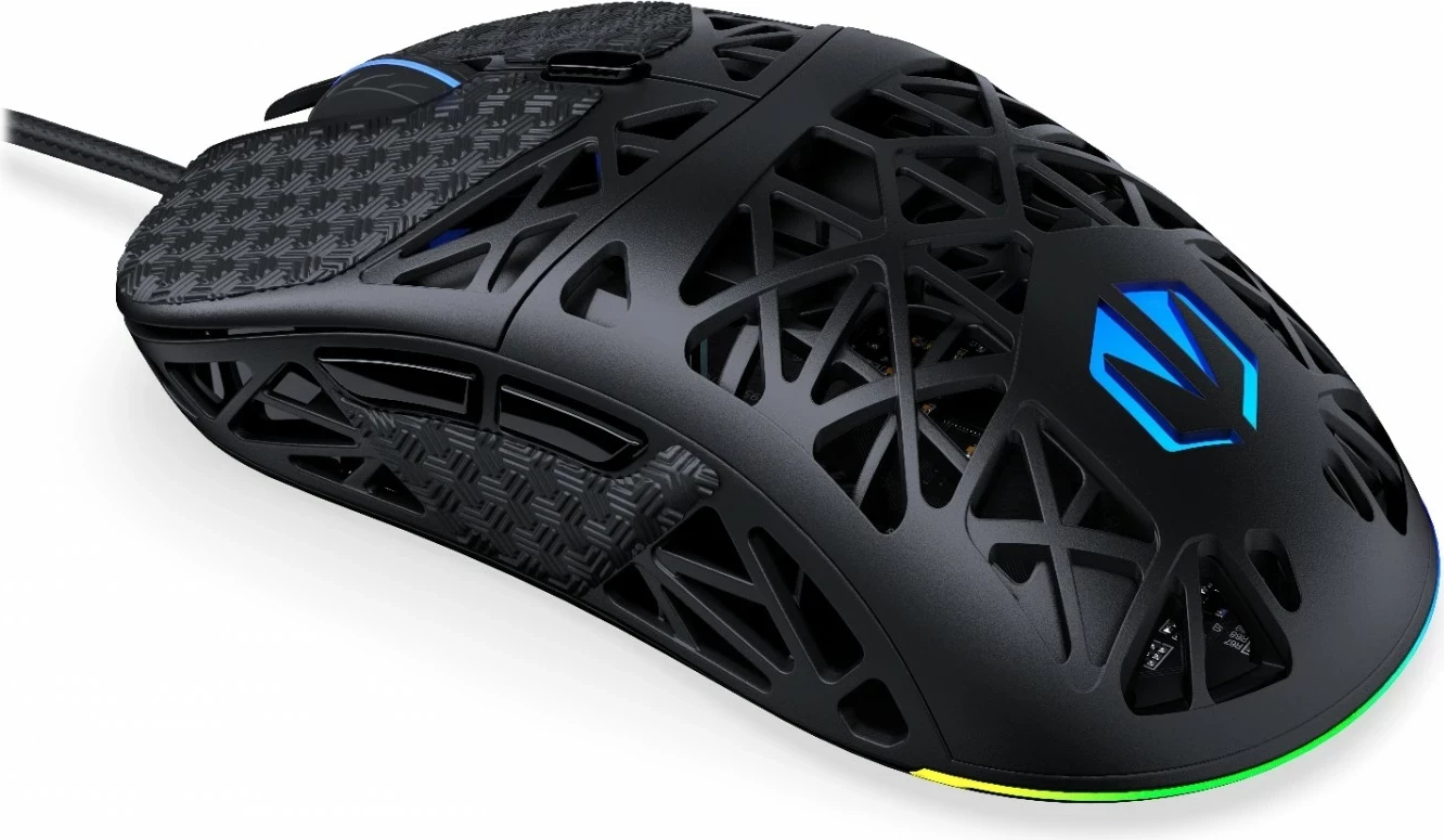 RGB igralni miš Endorfy LIV, 12000 DPI, črna