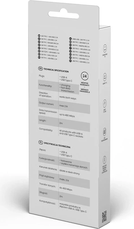 USB kabel Savio CL-129, 2 m, črn