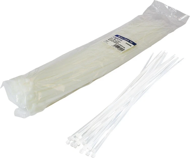 Set najlonskih vezic LogiLink, 0,4 m, bel