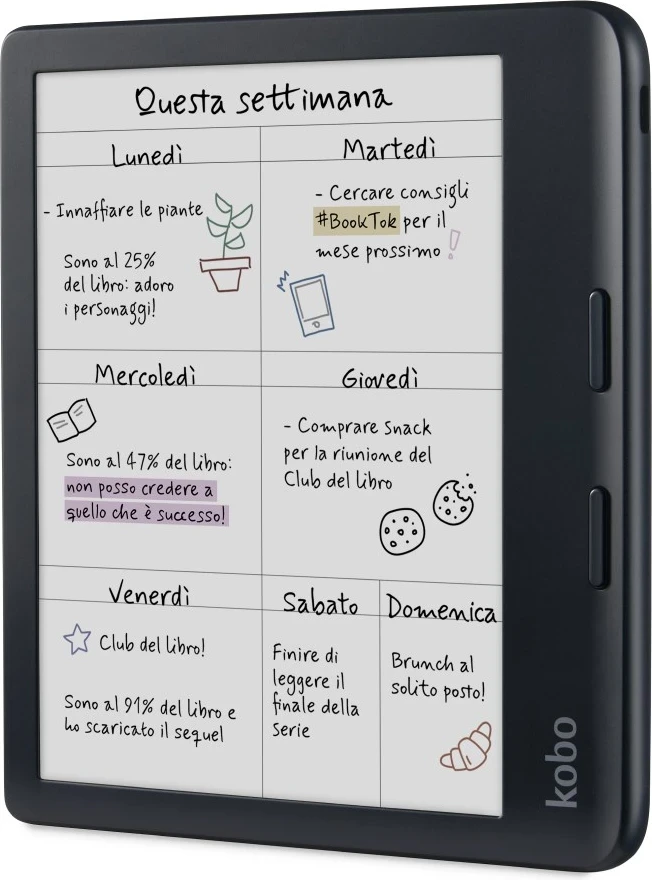 E-bralnik KOBO Libra, 7", 32 GB, Wi-Fi, črn