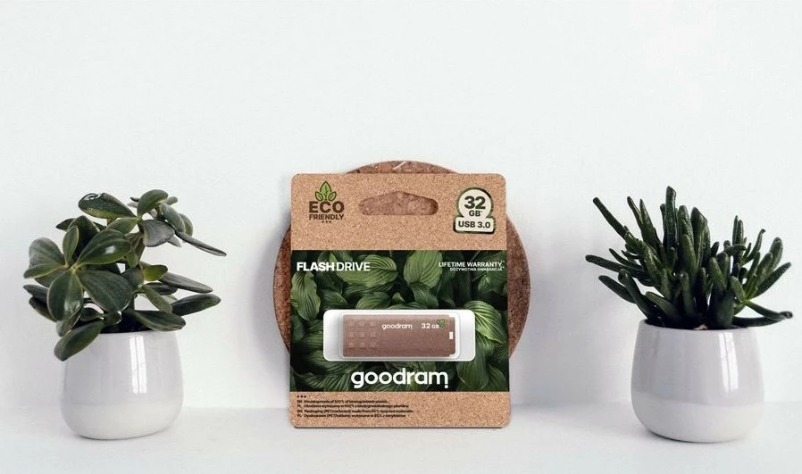 Okolju prijazen USB ključ GOODRAM UME3 Eco Friendly 32GB, rjav
