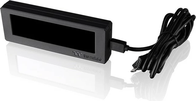 LCD zaslon 3,9 in Thermaltake, dodatek za ohišje, črn