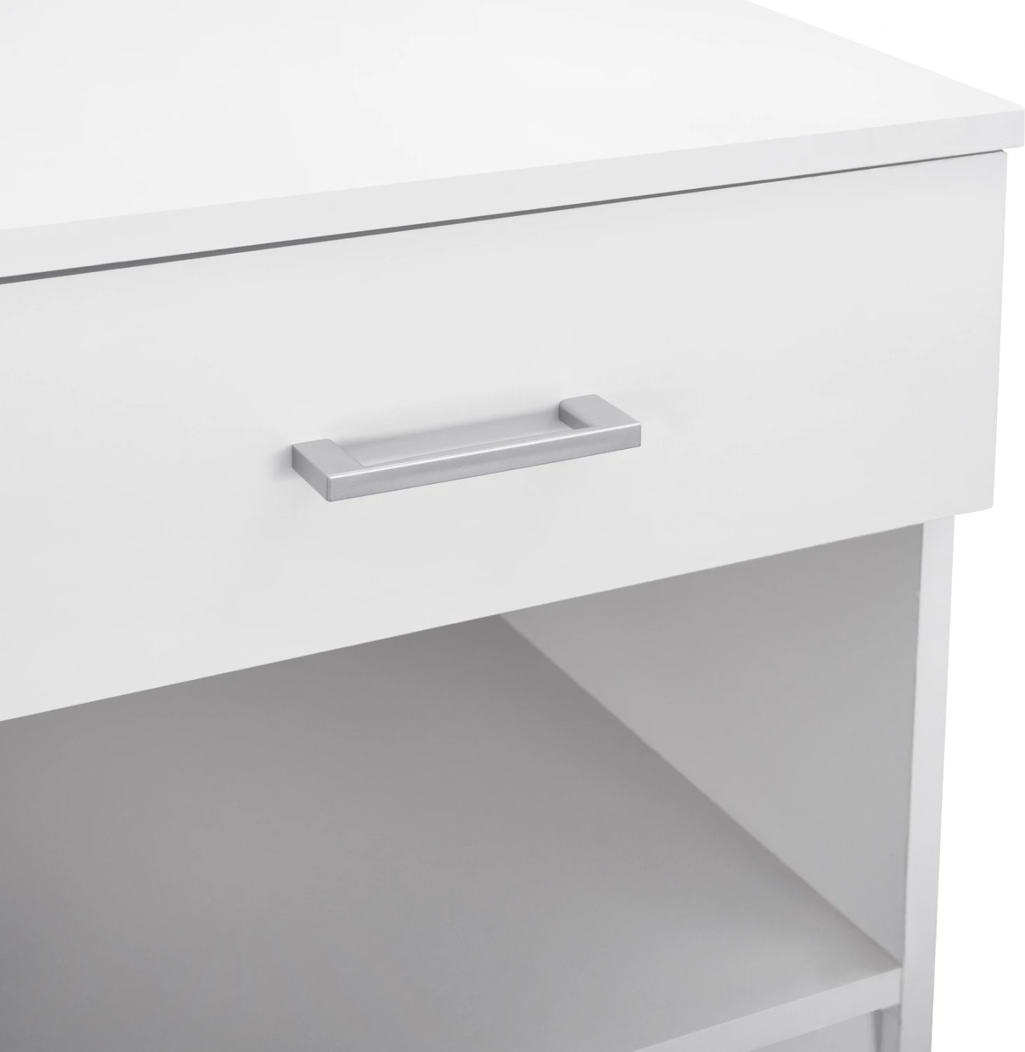 Nočna omarica z 1 predalom v beli barvi FH2345.05 45x35,5x47 cm