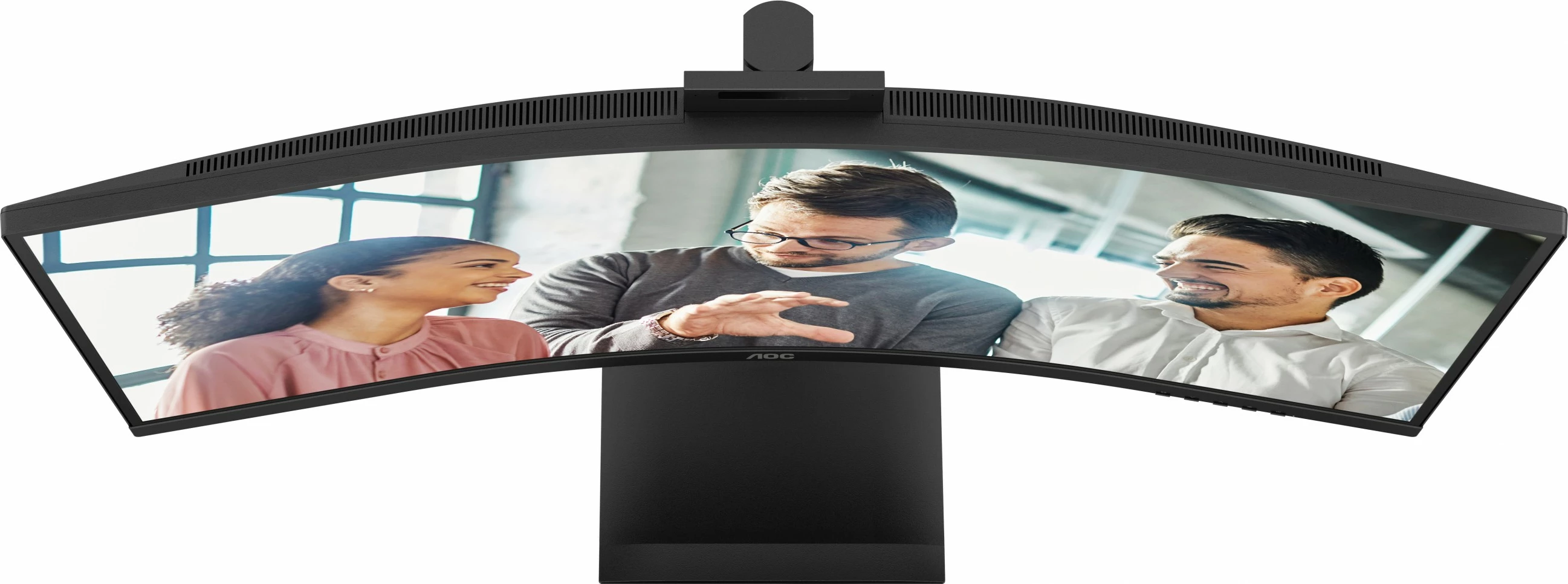 34-palčni ukrivljen WQHD monitor AOC CU34E4CV, 120 Hz, USB-C, črn