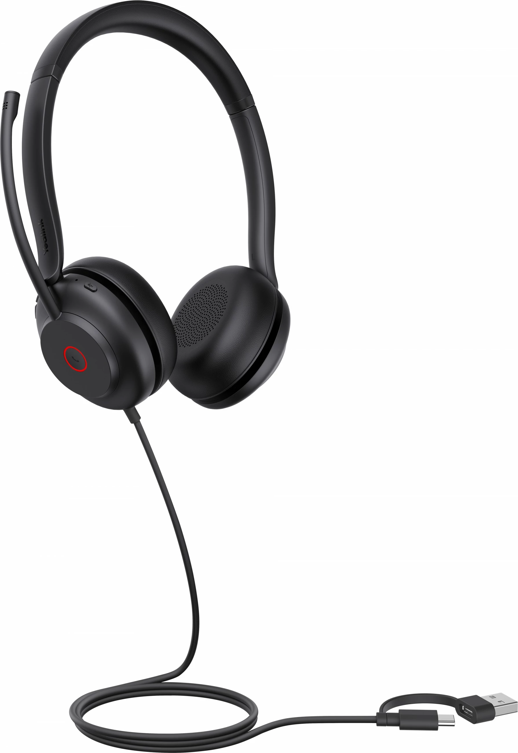 Binauralne slušalke Yealink UH35 Dual UC, USB-C/USB-A, črne