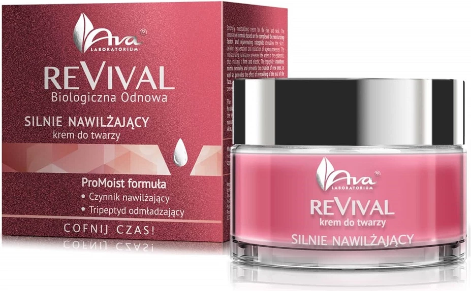 Intenzivna vlažilna krema za obraz za ženske Ava Laboratorium ReVival, 50 ml