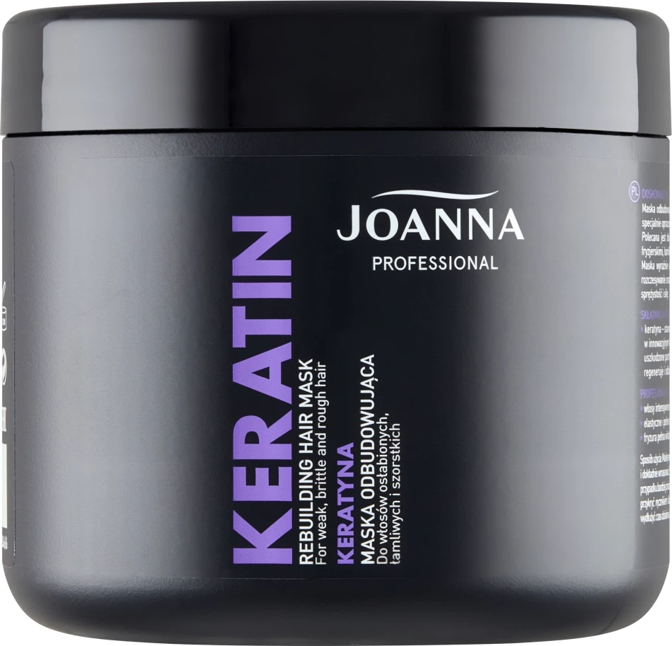 Maska za regeneracijo las Keratin Reconstruction, Joanna Professional, za ženske, 500 g