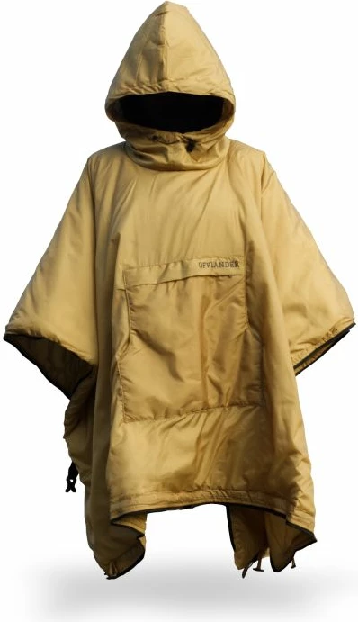 Pončo z ogrevalnim panelom Offlander, rjav