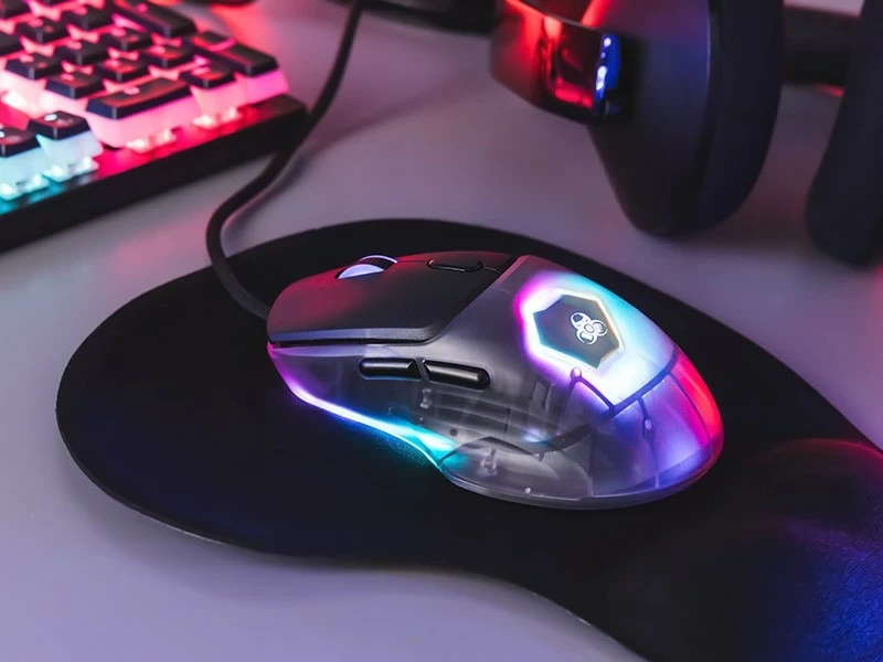 Igralniški optični miš Tracer GameZone NEON USB, RGB, 12400 dpi, črn
