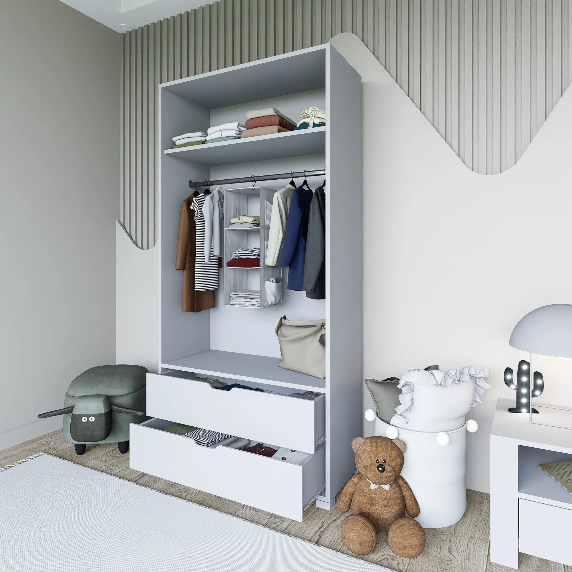Omara Skye Decor, bela, 90 cm, 1600-016