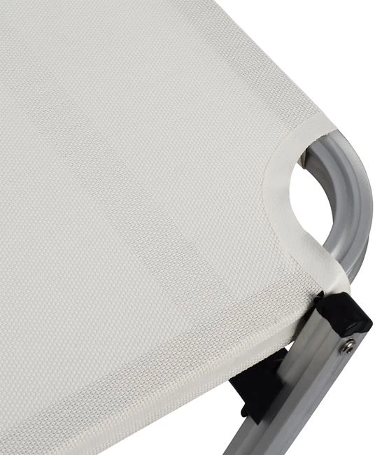 Profesionalno ležalnik iz aluminija FH5071.03 bel 195x53-60x30 cm