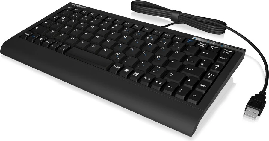 Mini tipkovnica KeySonic ACK-595C+, USB, membrana, QWERTY, črna