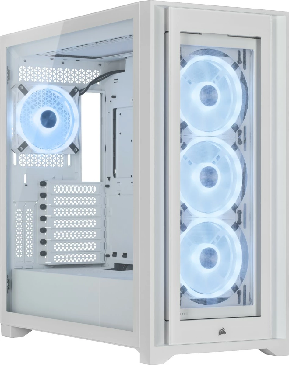 Računalniško ohišje Corsair iCUE 5000X RGB QL Edition, mid-tower, ATX, belo