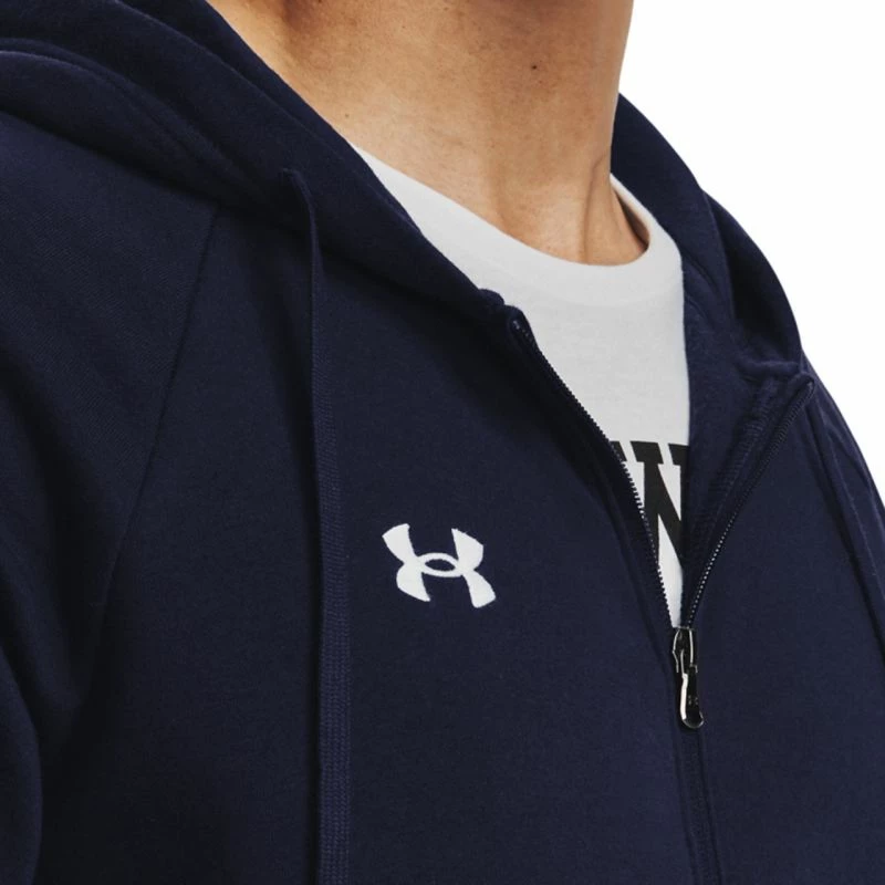 Duks z zadrgo Rival Fleece FZ, Under Armour, moški, temno moder