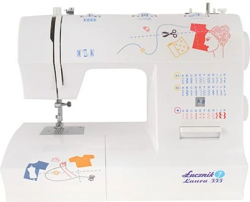 Mekančna šivalni stroj Łucznik Laura 555, bel