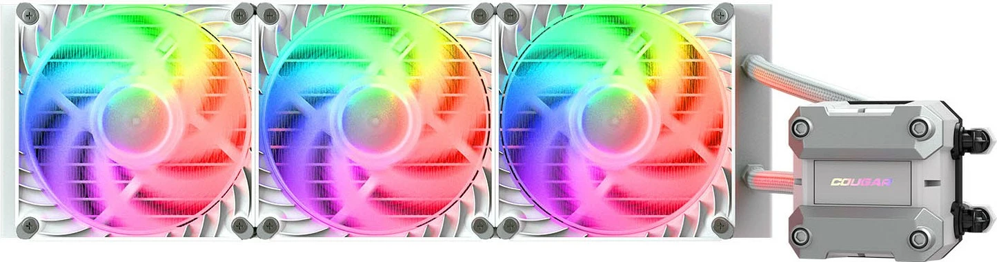 Vodni hladilnik za procesor Cougar Poseidon Ultra 360, ARGB, bel
