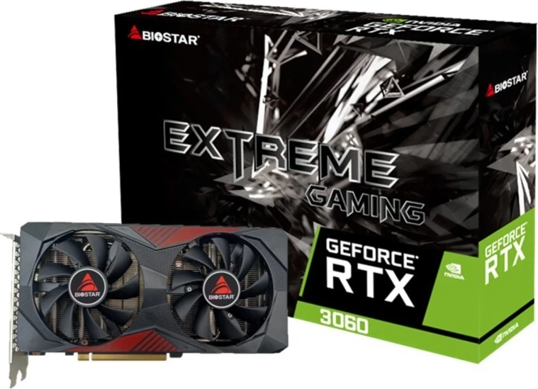 Grafična kartica GeForce RTX 3060 BIOSTAR, 12 GB