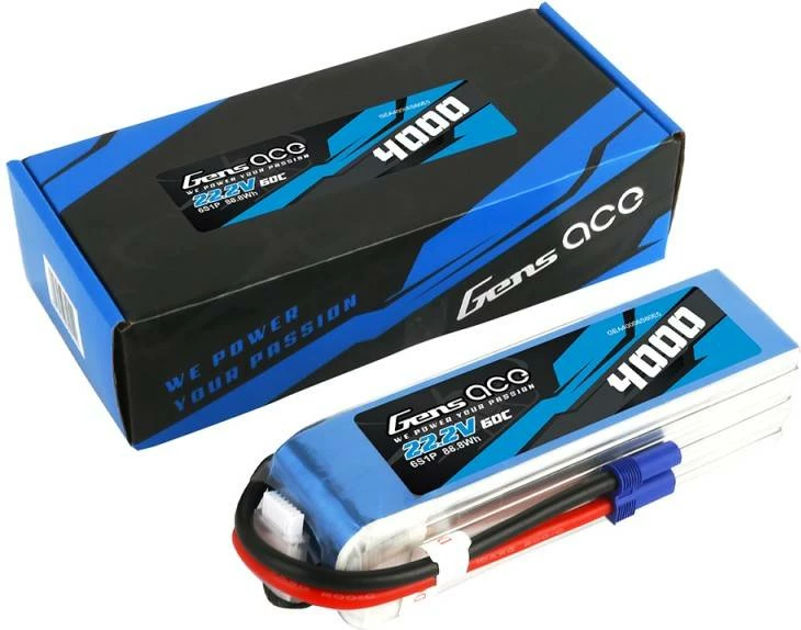 Litij-Polimerna baterija 4000mAh 22,2V 60C 6S1P z EC5 priključkom, Gens Ace