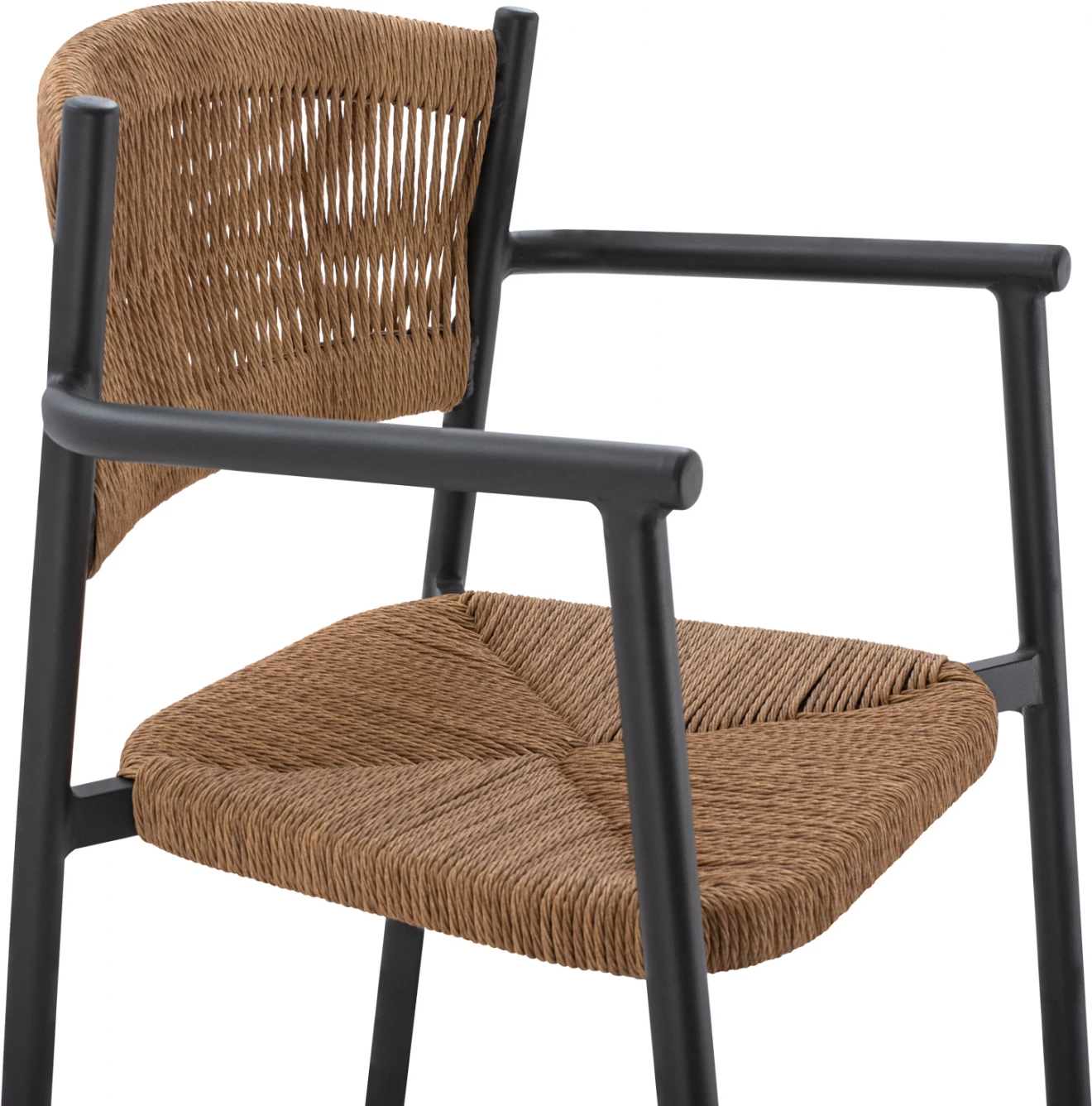 Aluminijasti barski stol z bež vrvjo FH5785.02 55,5x58x107 cm