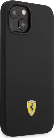 Ovitek za telefon za iPhone 14 Plus 6,7" Ferrari FEHMSIP14MBK, silikon, MagSafe, črn