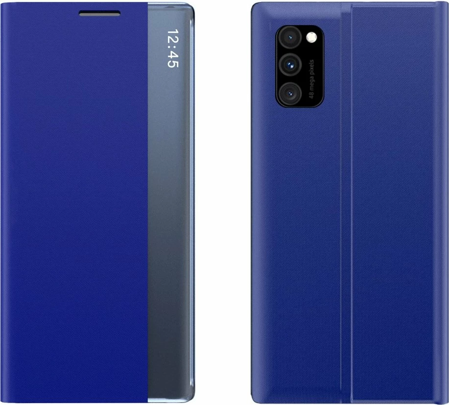 Zaščitni ovoj Hurtel Sleep Case za Poco M4 Pro 5G / Redmi Note 11S 5G / Redmi Note 11T 5G, s pokrovom in nosilcem, modra
