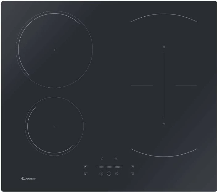 Indukcijska plošča, 4 kuhališča, črna Candy CTP6SC4/E1