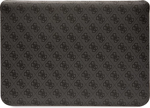 Ovitek za prenosnik do 14", 4G Stripe z metalnim logotipom, eko usnje, črn — Guess
