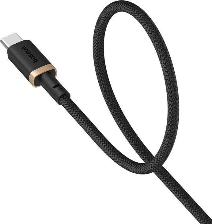 Kabel za hitro polnjenje USB Type A v Type C Baseus Dura, 60 W, 2 m, črn z zlatimi