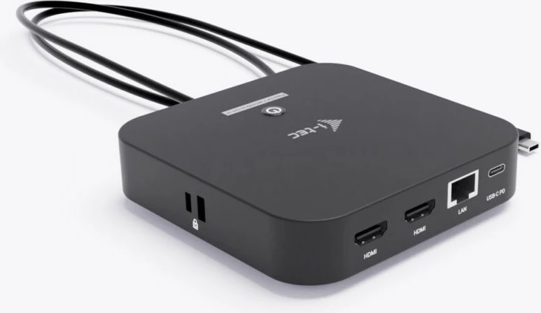 Docking postaja I-Tec USB-C Dual HDMI, 2xHDMI, 1xGLAN, 2xUSB-A 3.2, 2xUSB 2.0, 1xUSB-C Gen2, 1xUSB-C Gen1, 100W USB-C PD, črna