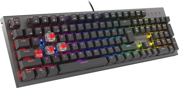 Mekanačna igralna tipkovnica Genesis Thor 303, RGB, črna