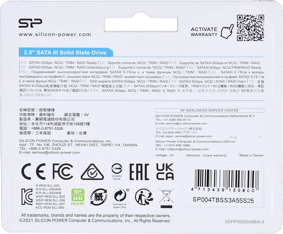 SSD 2,5" 4000 GB, Silicon Power Ace A55