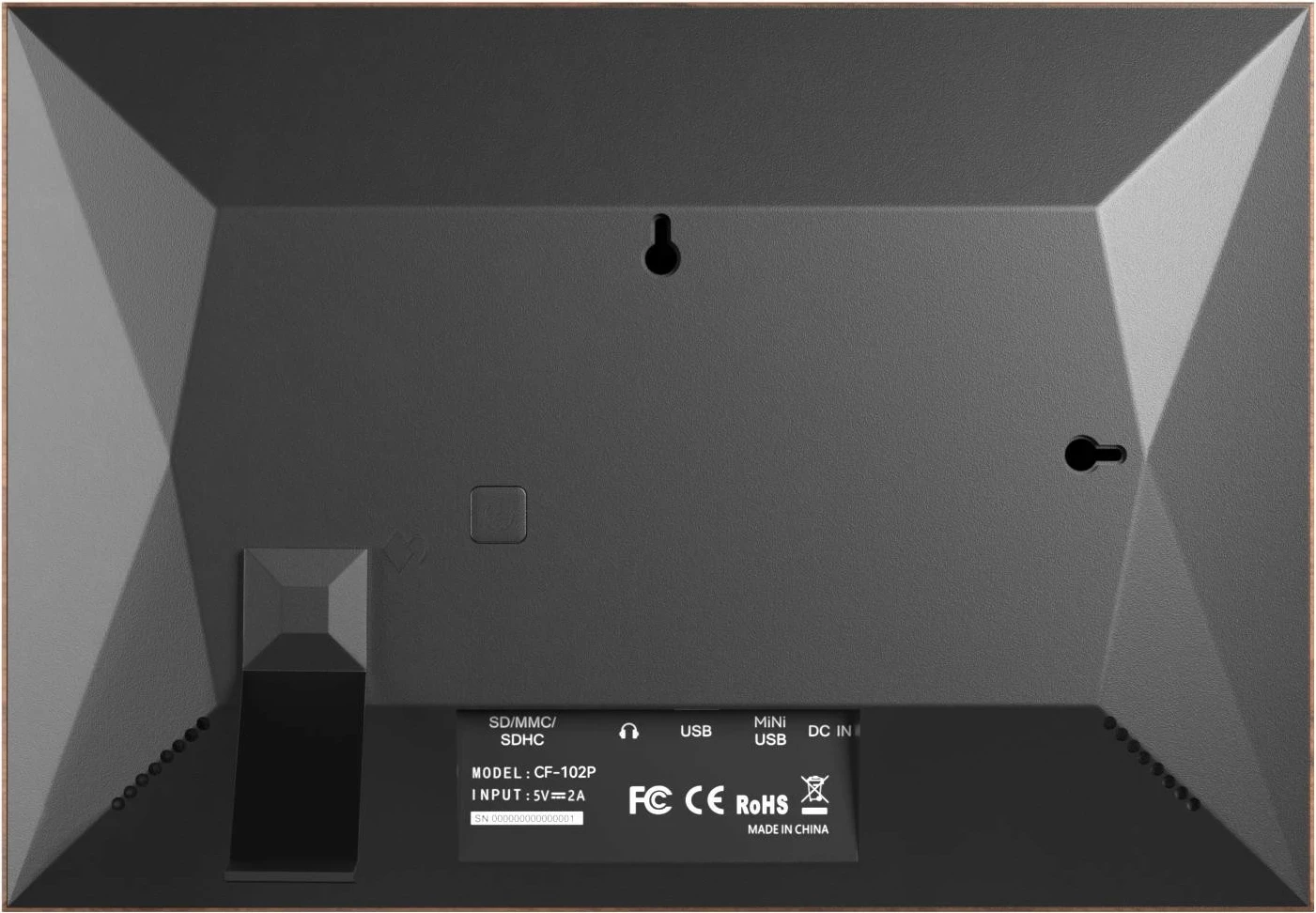 Digitalni foto okvir Kodak CF102P, 32 GB, Wi‑Fi, rjav