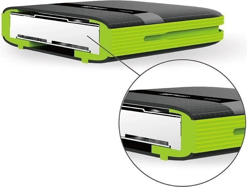 Zunanji disk 5TB Silicon Power Armor A60, zeleno/črn