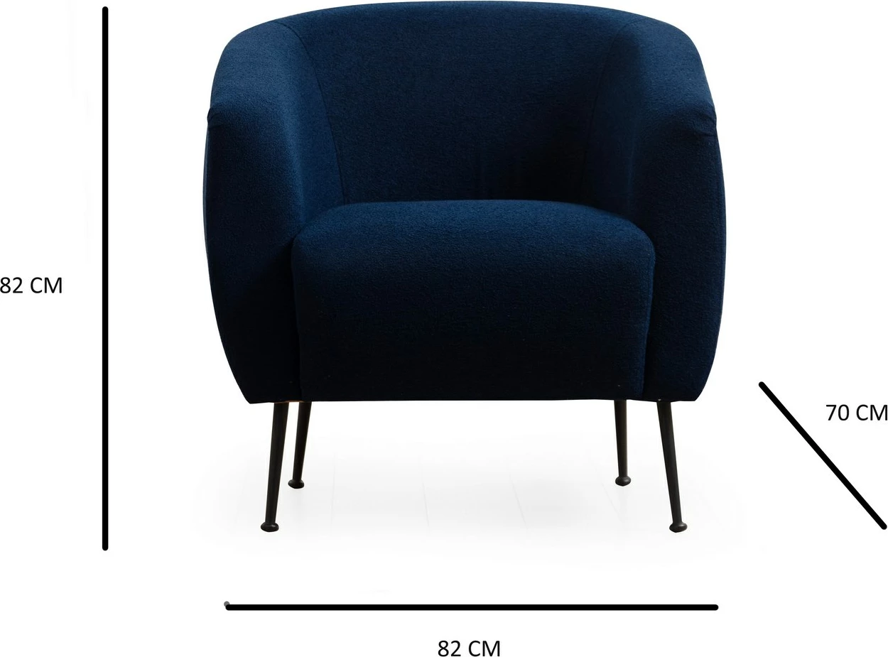 Krilni naslanjač Atelier del Sofa, Eses modra