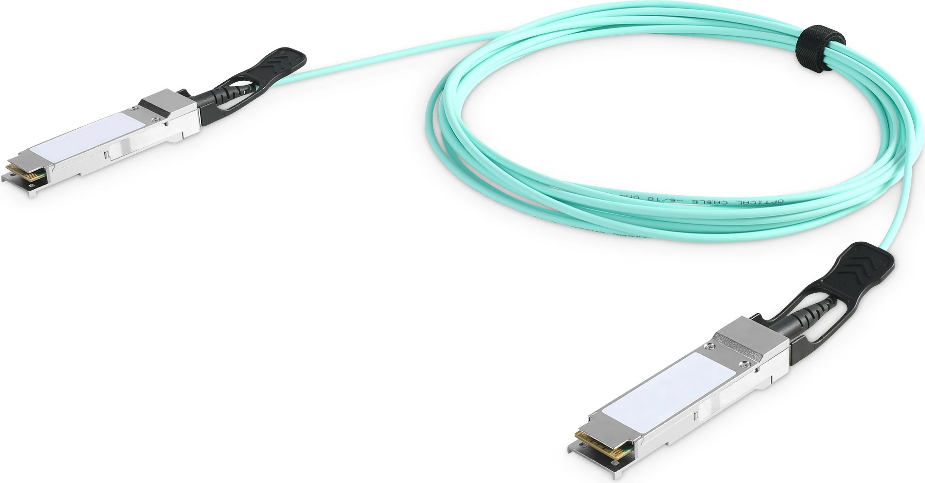 Aktivni optični kabel QSFP+ 40G AOC Digitus, 10 m, turkizna