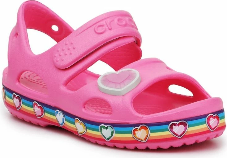 Sandali Fun Lab Rainbow za dekleta, rožnati — Crocs